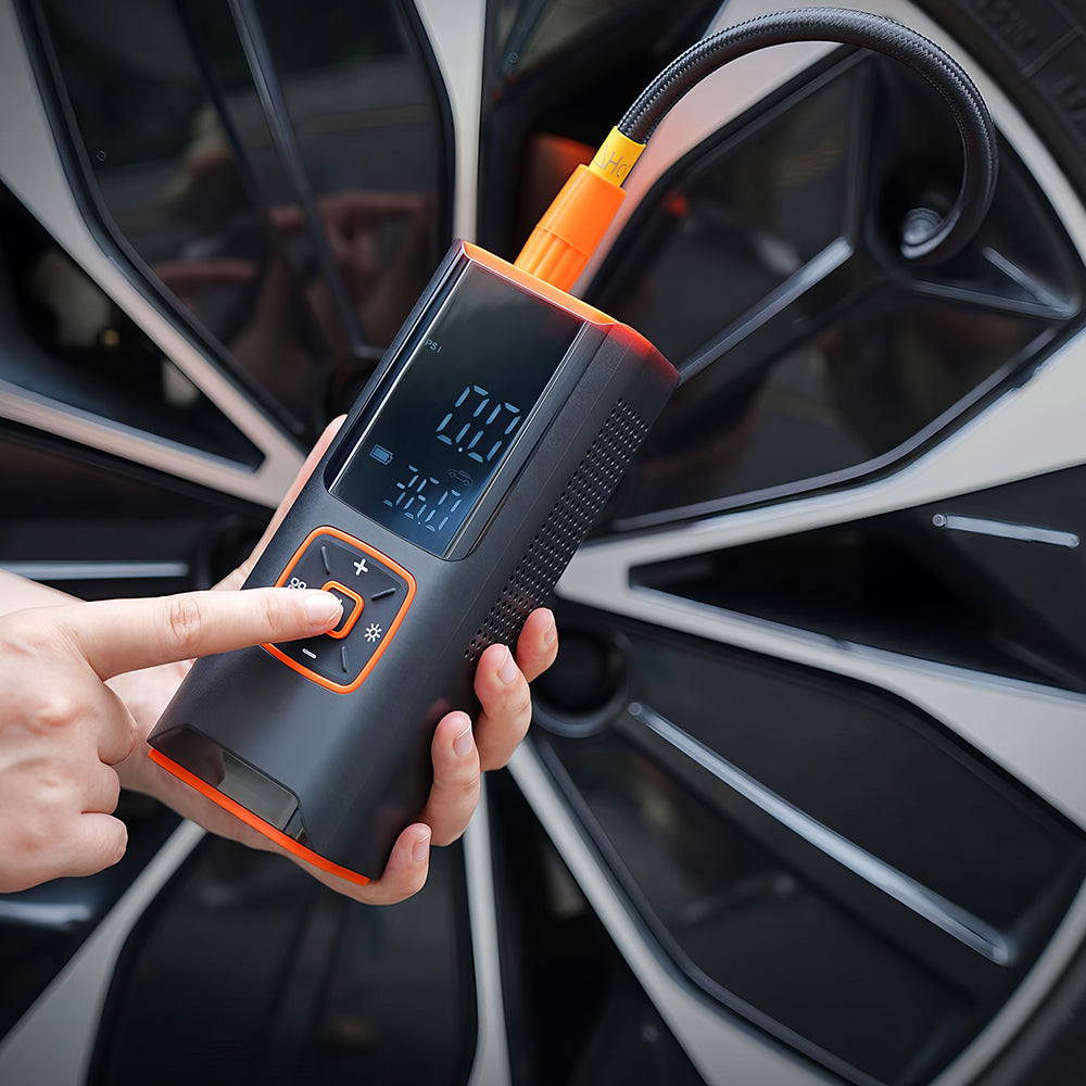 Cordless Tire Inflator 180PSI with LCD Display and LED Flashlight