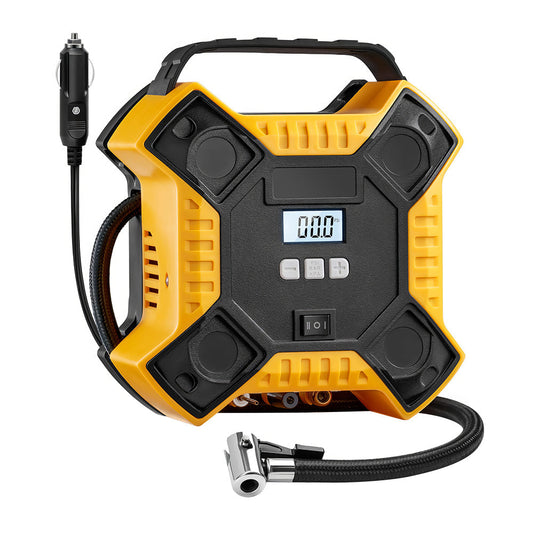 Portable 12V Air Compressor Tire Inflator with LED and LCD Display