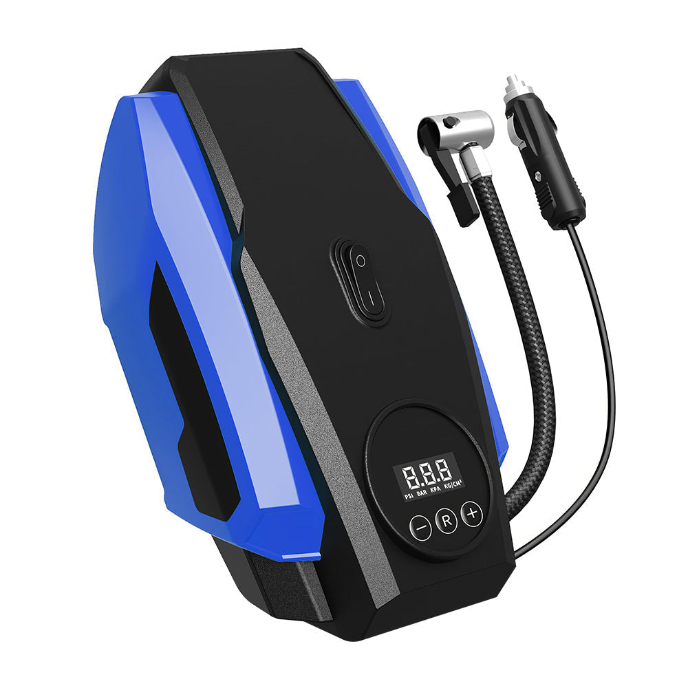 Portable 12V Tire Inflator with LED Light and Auto Shut Off
