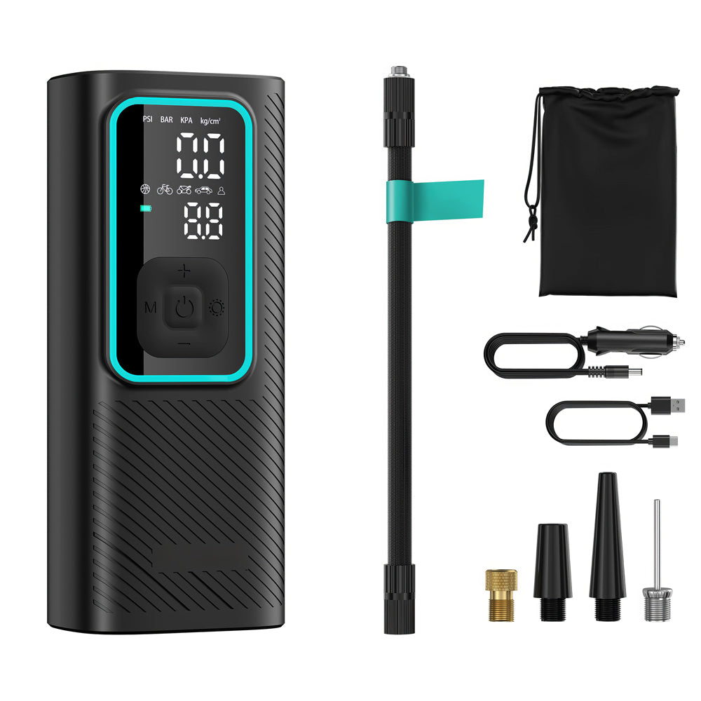 Cordless Portable Tire Inflator with LED Display and 150 PSI Pressure