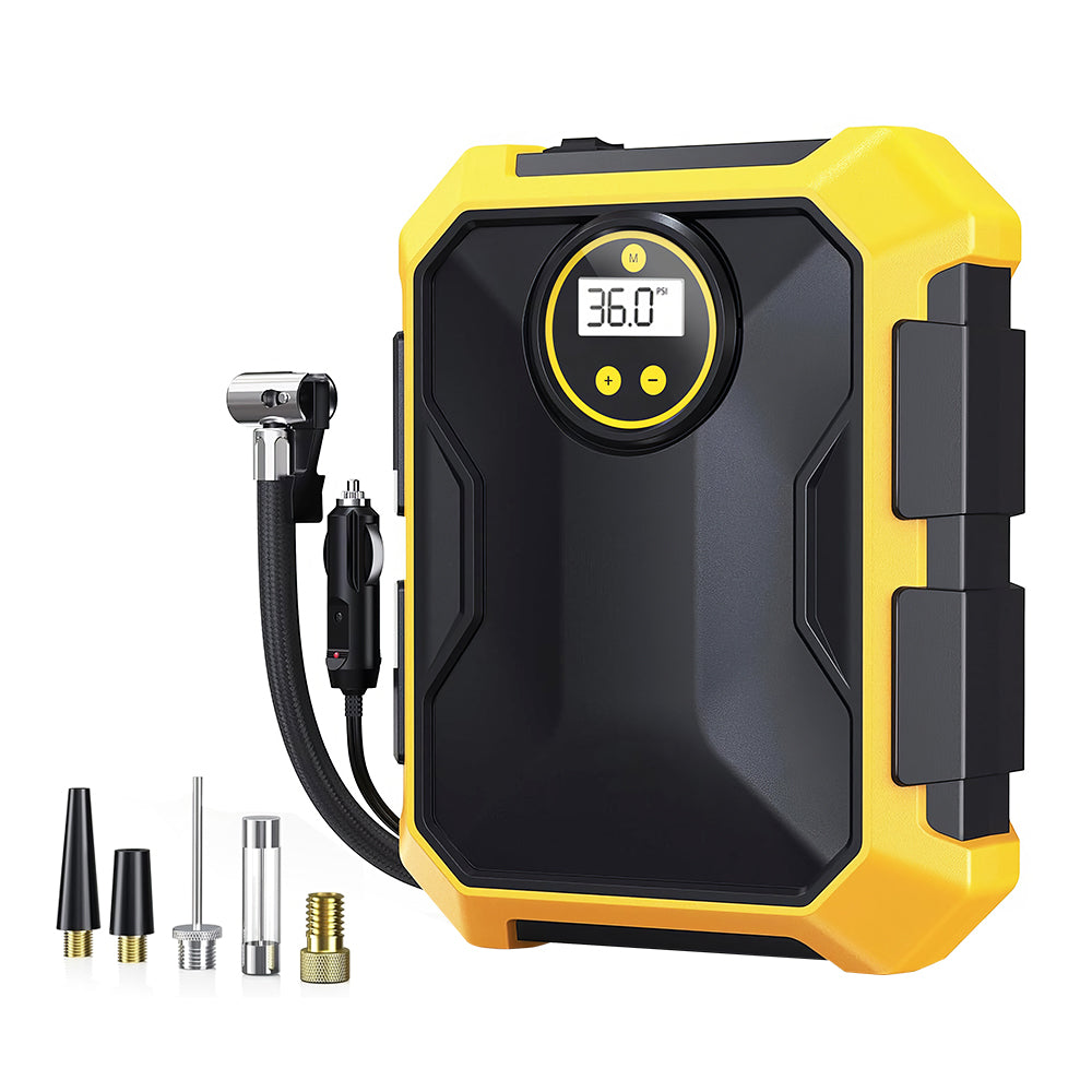 Portable Tire Inflator with Digital Display and LED Light 100PSI