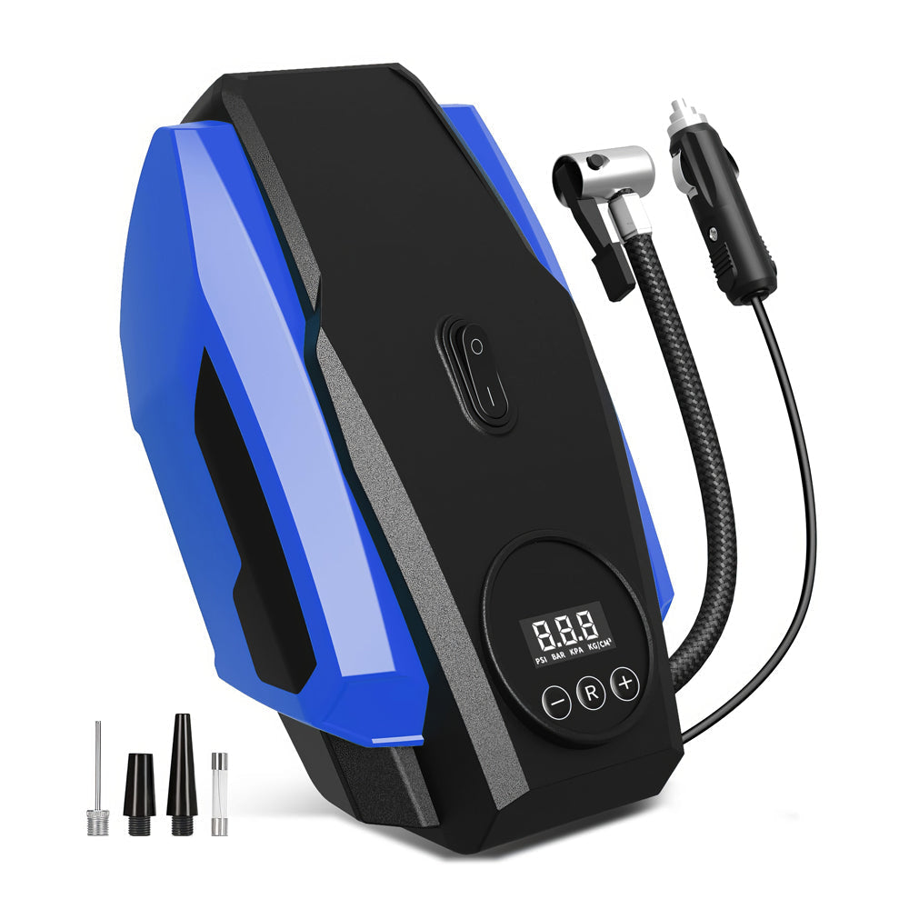 Portable 12V Tire Inflator with LED Light and Auto Shut Off