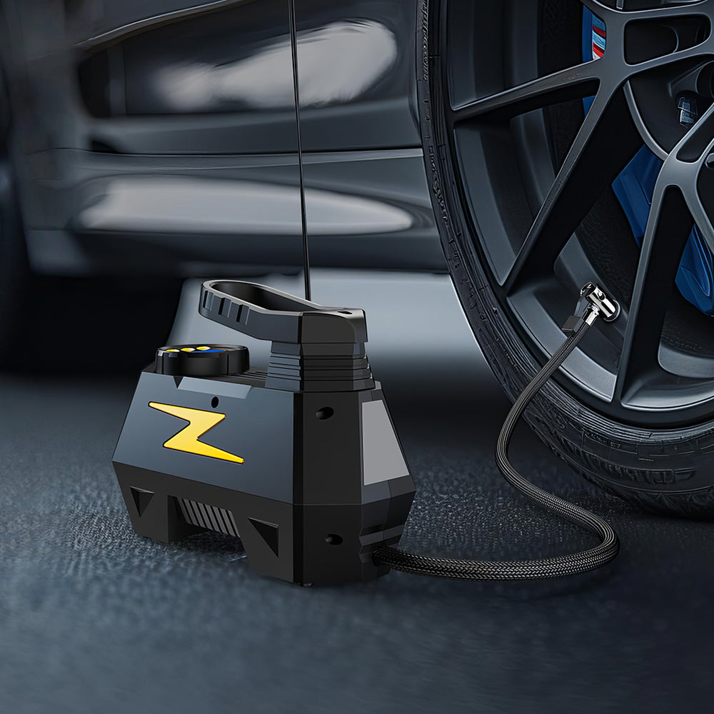 Portable DC 12V Tire Inflator with Digital Gauge and LED Light 150 PSI