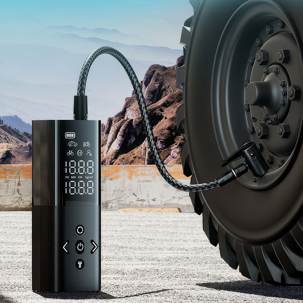 Cordless Portable Tire Inflator 150PSI with Digital Display and LED