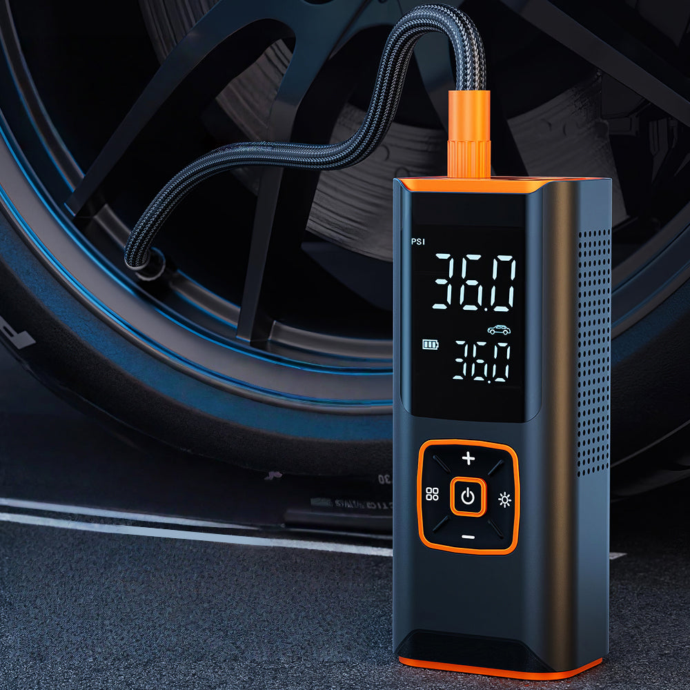 Cordless Tire Inflator 180PSI with LCD Display and LED Flashlight