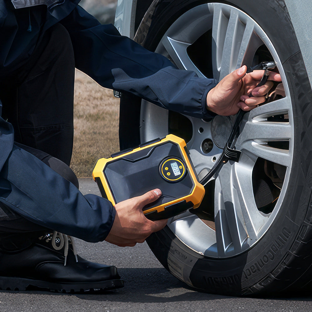 Portable Tire Inflator with Digital Display and LED Light 100PSI